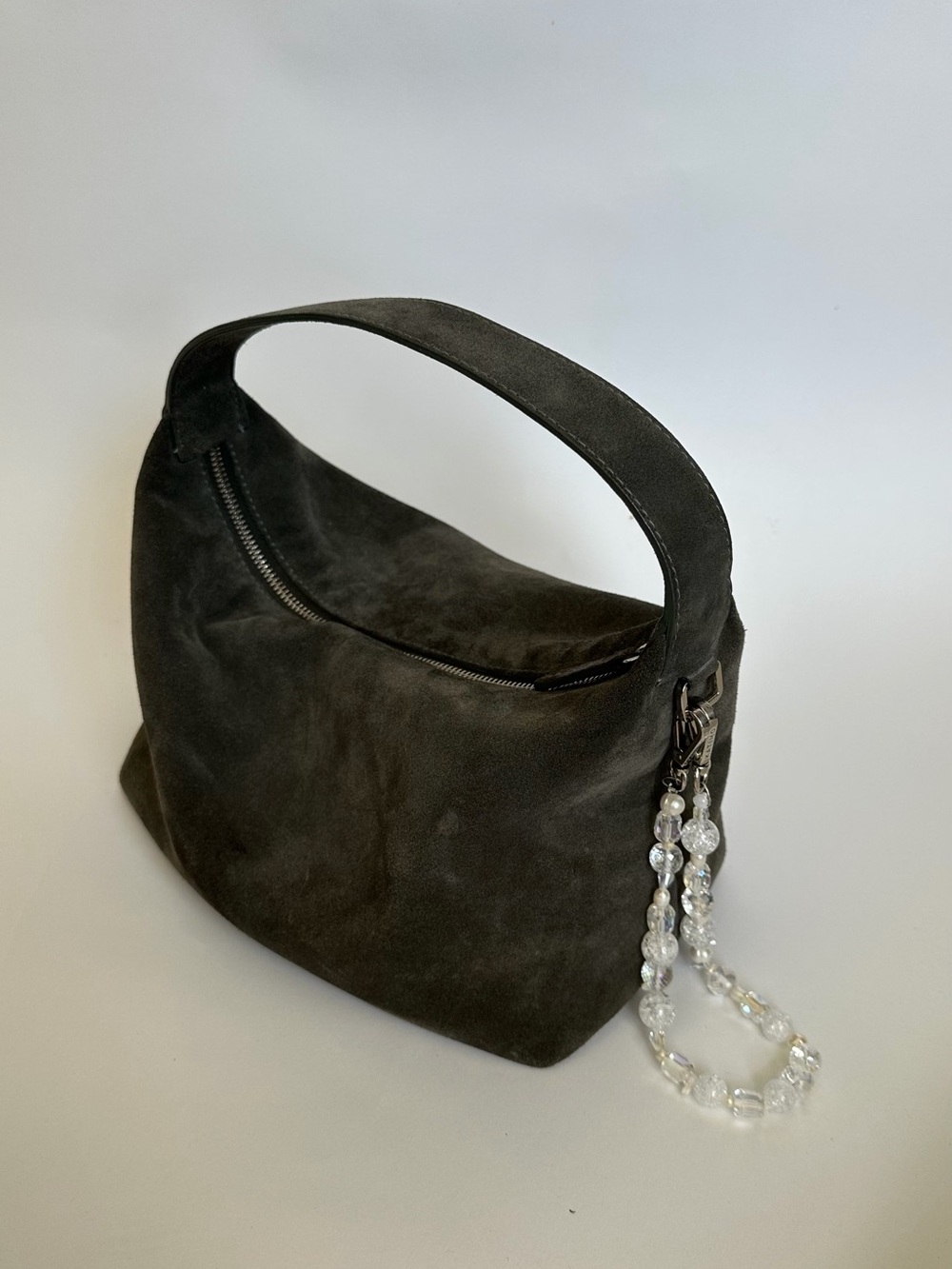 Suede Bag with Beaded Charm Katimo